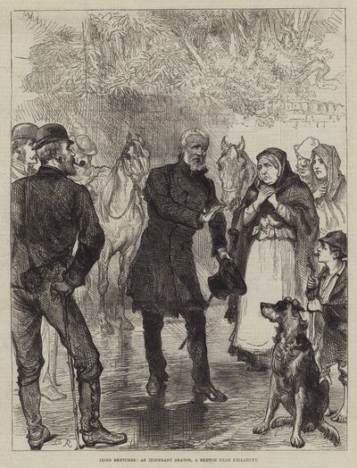 Irish Sketches, an Itinerant Orator, a Sketch near Killarney by Sir John Charles Robinson